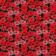 VISCOSE JERSEY DIGITAL FLOWERS - RED