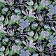 VISCOSE JERSEY DIGITAL FLOWERS - BLACK