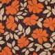 COTTON SATIN FLOWERS - DARK BROWN
