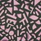 COTTON SATIN GEOMETRIC - DARK GREEN