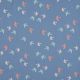 POPLIN GOTS BIRDS AND BUTTERFLIES - BLUE