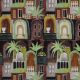 CANVAS DIGITAL TROPICAL COTTAGES - BRIQUE