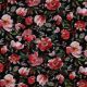 JERSEY DIGITAL WATERCOLOR FLOWERS - BLACK