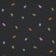 JERSEY MELANGE GLITTER SCRIBBLES - ANTHRACITE