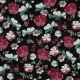 JERSEY BIG FLOWERS - BLACK