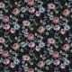 POPLIN DIGITAL FLOWERS - BLACK