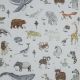 POPLIN DIGITAL ANIMALS - WHITE