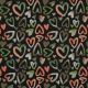 SOFTSHELL DIGITAL ANIMAL SKIN & HEARTS - BLACK