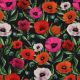 FRENCH TERRY DIGITAL FLOWERS - NAVY