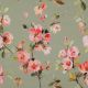 CANVAS DIGITAL FLOWERS - MOSS GREEN