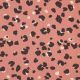 BAMBOO COTTON JERSEY ANIMAL PRINT - DARK ROSE