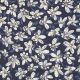 FRENCH TERRY FLOWERS - NAVY