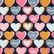 FRENCH TERRY HEARTS - NAVY