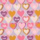 FRENCH TERRY HEARTS - LILAC