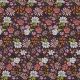 FRENCH TERRY FLOWERS - DARK PURPLE