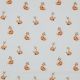 DOUBLE GAUZE GOTS DIGITAL ANIMALS - WHITE