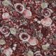 DOUBLE GAUZE DIGITAL FLOWERS - AUBERGINE