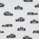 POPLIN RACING CARS - WHITE