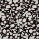 VISCOSE POPLIN STRETCH BIG FLOWERS - BLACK