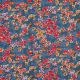 VISCOSE LUREX DIGITAL SMALL FLOWERS - PETROL