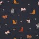 JERSEY MELANGE CATS - INDIGO