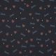 JERSEY MELANGE GLITTER LOVE - INDIGO