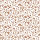 JERSEY DIGITAL FLOWERS - WHITE/ DARK APRICOT