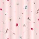 POPLIN DIGITAL FLOWERS WITH STRIPES - ROSE