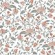 BAMBOO COTTON JERSEY FLOWERS - WHITE