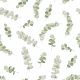 CANVAS DIGITAL EUCALYPTUS - WHITE/ GREEN