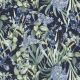 CANVAS DIGITAL FLOWER GARDEN - NAVY
