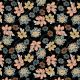 ROSELLA STRETCH FLOWERS - BLACK