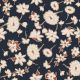 LINEN WASHED BIG FLOWERS - NAVY