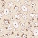 LINEN WASHED BIG FLOWERS - LIGHT SAND