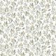 JERSEY DIGITAL FLOWERS AND LEAVES - WHITE/GREEN
