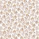 JERSEY DIGITAL FLOWERS AND LEAVES - WHITE/OLD BLUSH