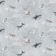 JERSEY DIGITAL WINTER ANIMALS - LIGHT GREY