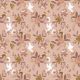 POPLIN GOTS FLOWERS - OLD ROSE