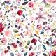 JERSEY GOTS DIGITAL PAINTED FLOWERS - WHITE