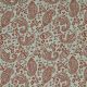 DOUBLE GAUZE GOTS PAISLEY FLOWERS - LIGHT OLD GREEN