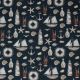 POPLIN DIGITAL MARITIME - NAVY