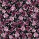 FRENCH TERRY DIGITAL SPRING FLOWERS - BLACK