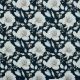 CANVAS DIGITAL FLOWERS - NAVY