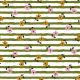 FRENCH TERRY FLOWER STRIPES - OLIVE