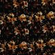 VISCOSE LUREX DIGITAL FLOWERS - BLACK