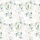 FINE POPLIN DIGITAL EUCALYPTUS LEAVES - WHITE