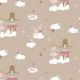 POPLIN GOTS SWEET BALLERINA ANIMALS - SAND