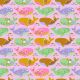 POPLIN GOTS BEAUTIFUL WHALE - LIGHT ROSE