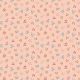 POPLIN GOTS SMALL FLOWERS - LIGHT SALMON