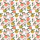 POPLIN GOTS PEACHY FRUIT - WHITE